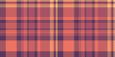 ländlich Textil- nahtlos Hintergrund, Pfad prüfen Muster. Hose Textur Stoff Tartan Plaid im rot und lila Farben. vektor