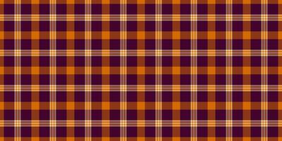 zerkratzt Stoff nahtlos Hintergrund, Paisley Textil- Tartan Plaid. weben Muster Textur prüfen im Orange und Pastell- Farben. vektor