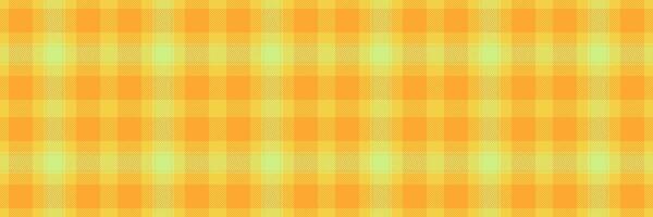 sinnlich Hintergrund Textil, grungy Plaid Stoff Schottenstoff. Kreativität Muster Textur prüfen nahtlos im Orange und Gelb Farben. vektor