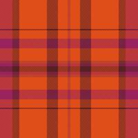 Muster Plaid prüfen von nahtlos Tartan Hintergrund mit ein Textur Textil- Stoff. vektor