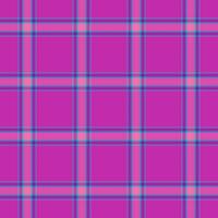 Herstellung prüfen Tartan Muster, Seite? ˅ Hintergrund Stoff Plaid. zart nahtlos Textil- Textur im Blau und lila Farben. vektor