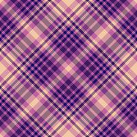 Hintergrund nahtlos Tartan von Textur Plaid mit ein Stoff Muster prüfen Textil. vektor