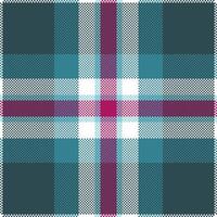 pixel bakgrund design. modern sömlös mönster pläd. fyrkant textur tyg. tartan skott textil. skönhet Färg madras prydnad. vektor