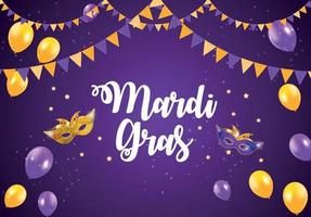 mardi gras broschyr template.celebration gratulationskort backround. vektor illustration