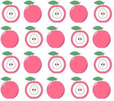 rosa äpple sömlös mönster platt vektor