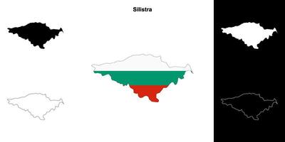 silistra Provinz Gliederung Karte einstellen vektor