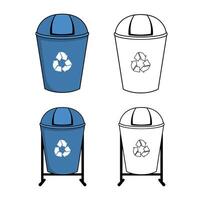 Müll Behälter Design Illustration vektor