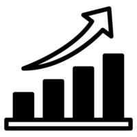 Wachstum Diagramm Symbol Illustration zum uiux vektor