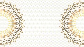 Luxus golden Mandala auf Weiß Hintergrund. dekorativ golden Luxus Mandala zum Karte, Poster, Flyer, drucken, Einladung Karte vektor