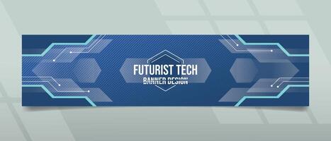 Futurist Technik Banner Design vektor