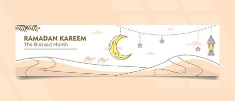 ramadan kareem öst baner design vektor