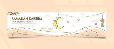 Ramadan kareem Osten Banner Design vektor