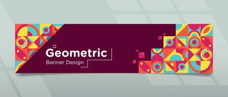 geometrisch Kunst Banner Design vektor
