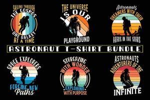 Astronaut T-Shirt Design , Astronaut Grafik Design zum T-Shirt bündeln vektor