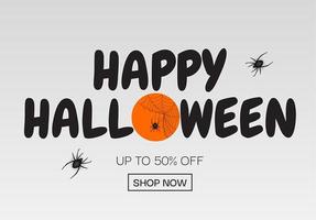 Happy Halloween, Shop jetzt Poster Vorlage Hintergrund. Vektor-Illustration vektor