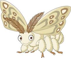 Karikatur Motte Insekt auf Weiß Hintergrund vektor