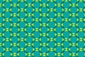 einfach abstrakt Grün Gelb Farbe geometrisch Muster auf Meeresgrün Farbe Hintergrund ein Muster von Dreiecke Das sind Blau und Gelb vektor