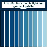 schön dunkel Blau im Licht Meer Gradient Palette. abstrakt farbig Palette Führung. elegant Konzept Farbe Palette vektor