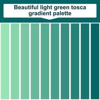 schön Licht Grün tosca Gradient Palette. abstrakt farbig Palette Führung. elegant Konzept Farbe Palette vektor