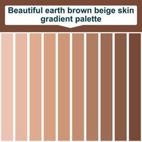 skön jord brun beige hud lutning palett. abstrakt färgad palett guide. elegant begrepp Färg palett vektor