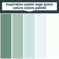 Inspiration Pastell- Salbei Grün Natur Farben Palette. 5 einstellen Farbe Palette. schön Farbe Palette vektor