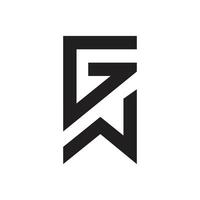 Brief gw oder wg Initiale kreativ elegant Monogramm Logo vektor