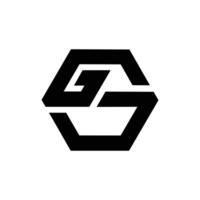 brev gg sexhörning former alfabet kreativ monogram logotyp design aning vektor