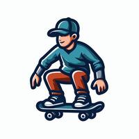 Mann spielen Skateboard Design vektor