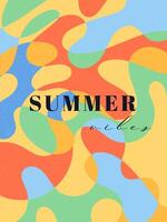 Sommer- Banner mit abstrakt Flüssigkeit Formen. Flüssigkeit saftig Illustration, Startseite Vorlage, geometrisch Kunst im Pastell- Farben und minimal Stil. Verpackung Layout. Hintergrund mit fließend Formen. vektor