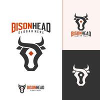 Bison Logo Vorlage, kreativ Bison Kopf Logo Design Konzepte vektor