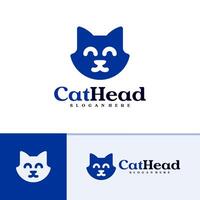 Katze Logo Vorlage, kreativ Katze Kopf Logo Design Konzepte vektor