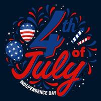 4 .. von Juli amerikanisch Unabhängigkeit Tag Illustration vektor