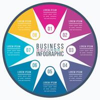 Infografik Geschäft Design 8 Schritte, Objekte, Elemente oder Optionen Geschäft Information Vorlage vektor