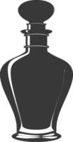Silhouette Parfüm Flasche schwarz Farbe nur vektor
