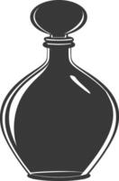 Silhouette Parfüm Flasche schwarz Farbe nur vektor