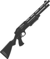 Silhouette Schrotflinte Gewehr Militär- Waffe schwarz Farbe nur vektor