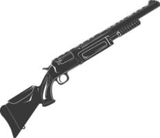 Silhouette Schrotflinte Gewehr Militär- Waffe schwarz Farbe nur vektor
