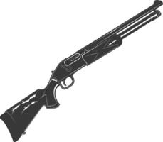 Silhouette Schrotflinte Gewehr Militär- Waffe schwarz Farbe nur vektor