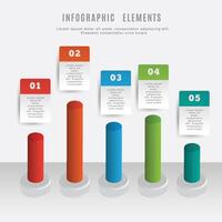 Infografik-Designvorlage kann für Workflow-Layout, Diagramm, Zahlenoptionen, Webdesign verwendet werden. Infografik-Geschäftskonzept mit Optionen, Teilen, Schritten oder Prozessen. abstrakter Hintergrund. vektor