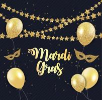 mardi gras broschyr template.celebration gratulationskort backround. vektor illustration