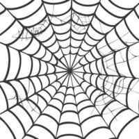 Spindel webb svart Färg endast vektor