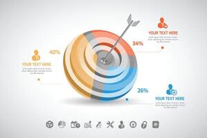 Ziel Erfolg Infografik Vorlage zum Geschäft. vektor