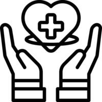 Gesundheit Pflege Symbol. Herz Gesundheit Pflege Symbol vektor