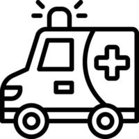 Krankenwagen Auto Symbol. Notfall Krankenwagen Symbol vektor