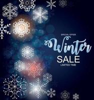 Winter Sale Hintergrund Sonderangebot Banner Hintergrund für Geschäft und Werbung. Vektor-Illustration. vektor