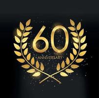 Vorlage Logo 60 Jahre Jubiläumsvektorillustration vektor