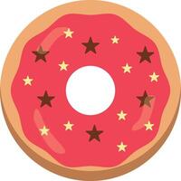 köstlich Süss Donuts isoliert auf Weiß Hintergrund. kawaii Karikatur Design. vektor