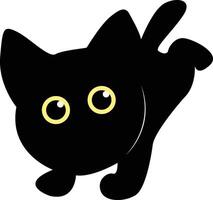 International Katze Tag Silhouette. Illustration von schwarz süß Katze. isoliert auf Weiß Hintergrund. vektor