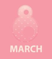 affisch internationell glad kvinnodagen 8 mars blommigt gratulationskort vektorillustration vektor