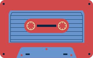 retro Audio- Aufzeichnung Band. Jahrgang Musik- Kassette im eben Stil. isoliert Illustration. vektor